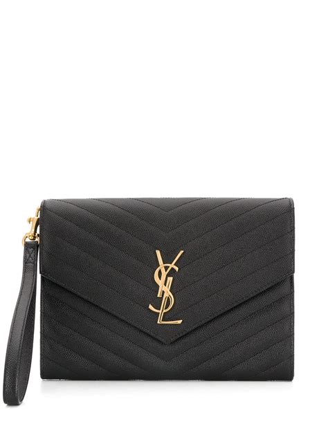 ysl monogram flap pouch|Saint Laurent YSL Monogram Flap Clutch Bag in Smooth Leather.